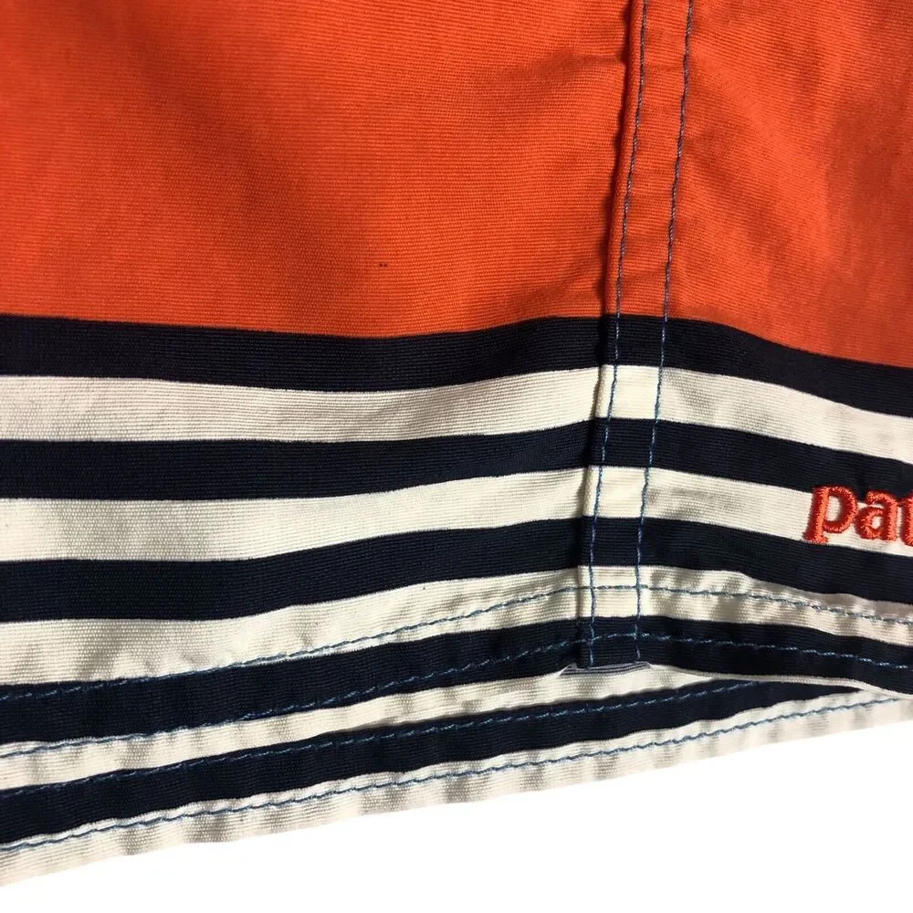 Patagonia‎ Wavefarer Board Shorts Mens 36 Fitz Stripe Catalyst Blue Swim Trunks